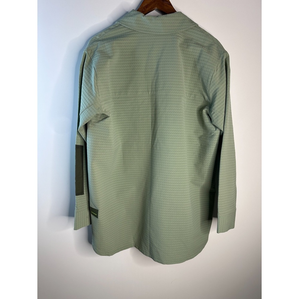 Lululemon Grid Fleece Hiking Overshirt Laurel Green Medium Olive LW3FO3S Size 8 - Picture 12 of 14